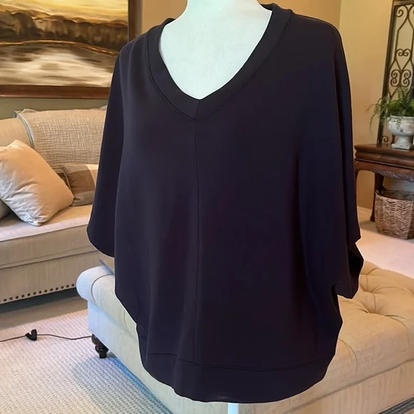 Joan Vass New York Batwing Sleeved Sweater / 3/4 length sleeve - Picture 2 of 9